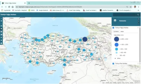 Şekil 9: Türkiye Yağış Haritası. 