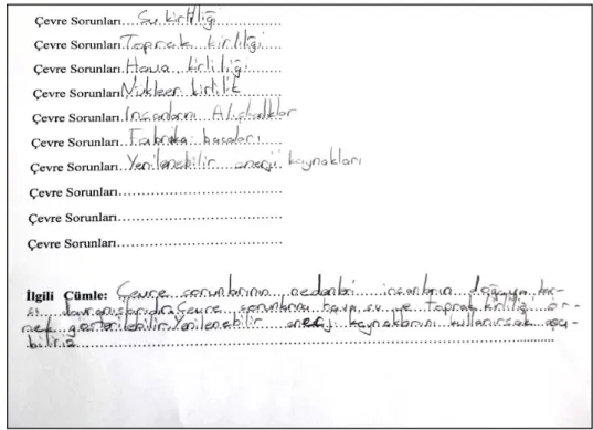 Şekil 1. K35’e ait cevap kâğıdı 