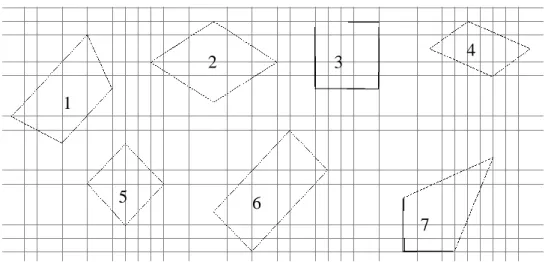 Şekil 2. Dörtgenleri belirleme sorusunda yer alan şekiller  