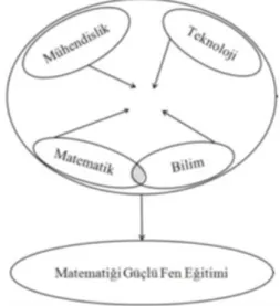Şekil 1: Matematik ve fen eğitimi odaklı STEM 