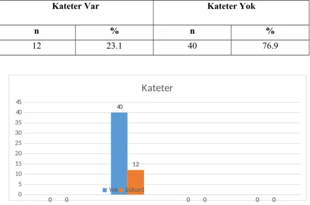 Şekil 5: Kateter durumuna göre grubun karşılaştırılması