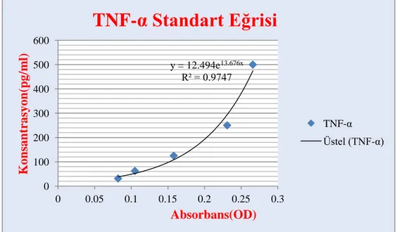Şekil 13.TNF-α standart eğrisi 