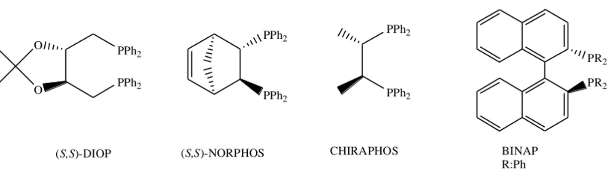 Figure  1.  Structures  of  several  phosphorus  based  chiral  ligands  used  in  asymmetric  transfer hydrogenation