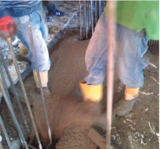 Şekil 1. Beton dökümü 