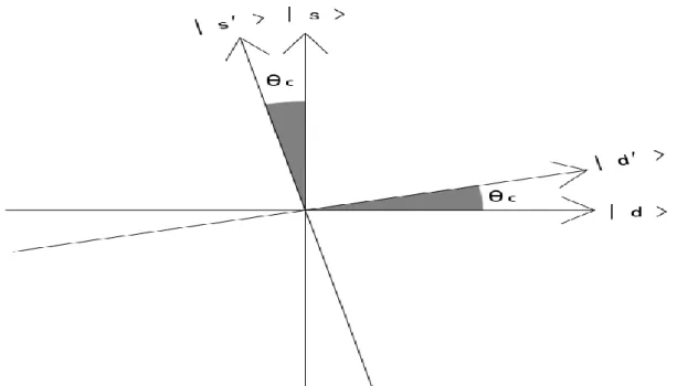 Figure 2.2 The Cabibbo angle 