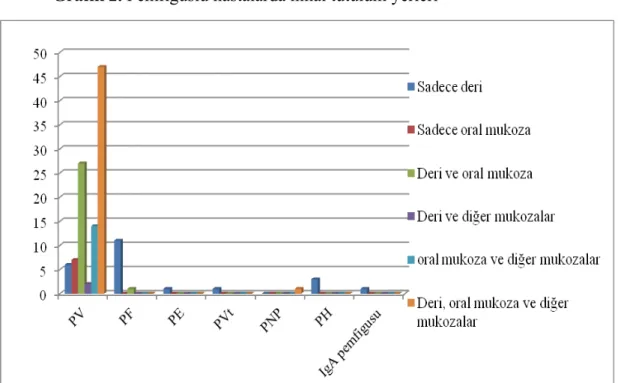 Grafik 2. Pemfiguslu hastalarda nihai tutulum yerleri