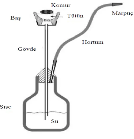 Şekil 1. Nargilenin şematik sunumu