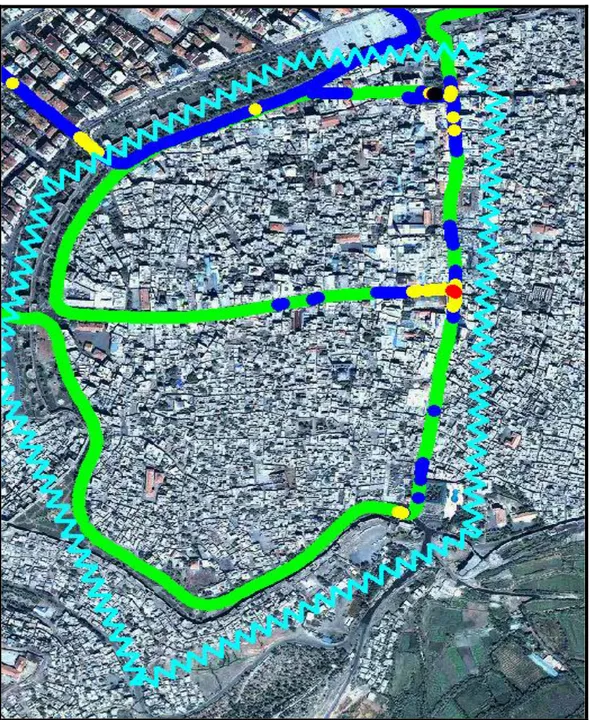 ġekil 4.3 100 Khz-3 Ghz frekans bandında Sur ilçesinin Birinci Drive  Test’teki elektromanyetik alan haritası 