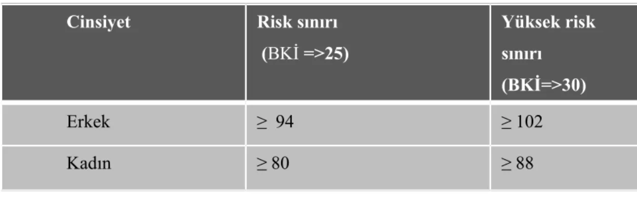 Tablo 3: Bel çevresine göre risk sınırları