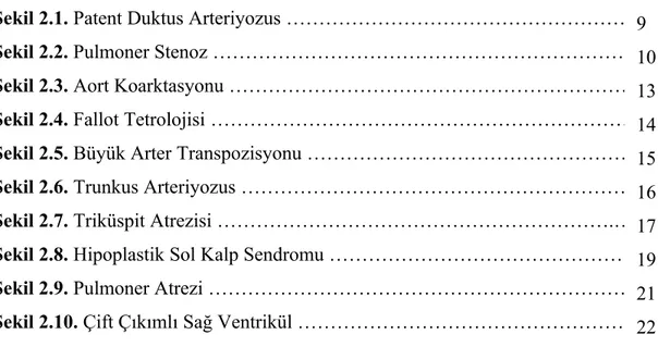 Şekil 2.1. Patent Duktus Arteriyozus …………………………………………………. Şekil 2.2. Pulmoner Stenoz …………………………………………………………… Şekil 2.3