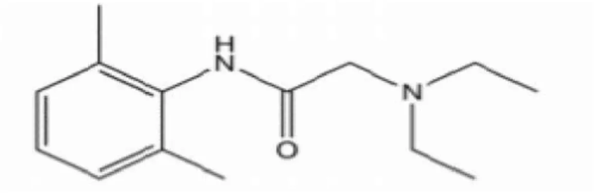 Şekil 7: Lidokainin kimyasal yapısı
