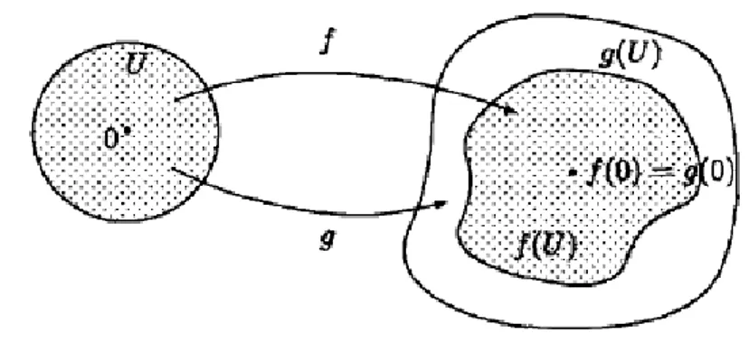 Şekil 2.1.    f  fonksiyonunun  g fonksiyonuna subordinasyonu  Subordinasyon ile ilgili aşağıdaki teorem oldukça kullanışlıdır