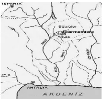 Şekil 1. Taşkın havza alanı (Ülke, 2003) 