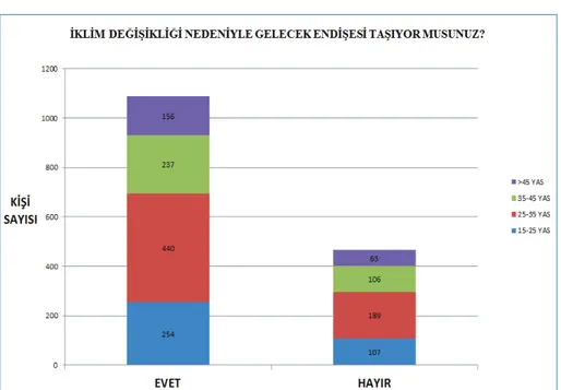 Şekil 8: “Gelecek endişesi taşıyor musunuz?” sorusuna verilen cevap  