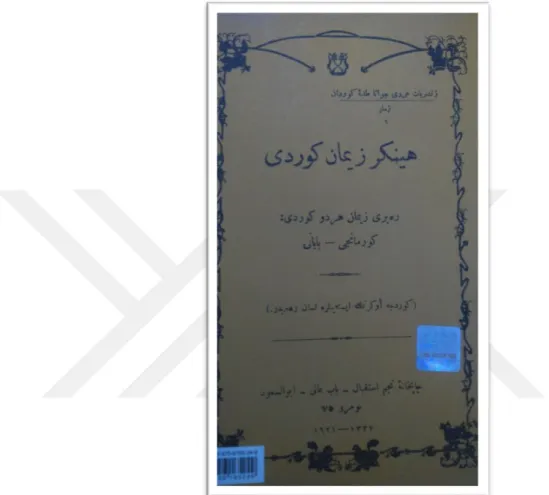 Tablo 1: Hînker Adlı İlk Kürtçe Öğretme Kitabının Kapağı