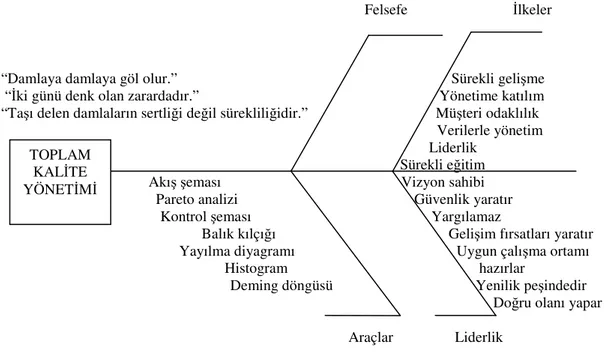 Şekil 9: Sebep-Sonuç Diyagramı  (Kaynak: Özden, 2005, s.147) TOPLAM 