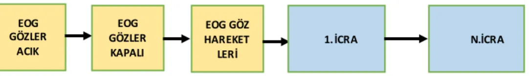 Şekil 3.4.  EOG kayıt sırası 