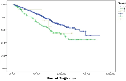 Şekil 10: N evreye göre genel sağkalım kaplan maier eğrisi