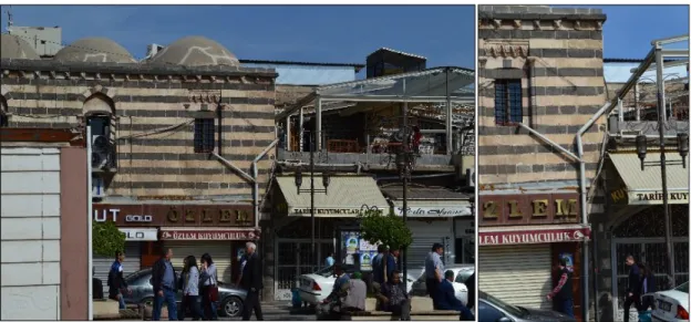 Şekil 4. 41. Hasan Paşa Hanı batı cephesi, yağmur iniş boruları 