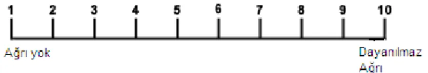 Şekil 7: Görsel Analog Skala (Visual Anlogue Scale; VAS)