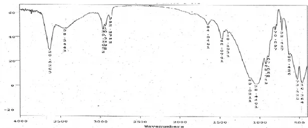 Şekil 3.3. OMMT-2„nin FTIR spektrumu 