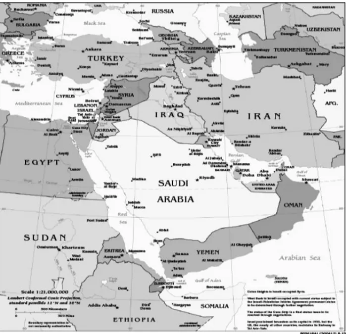 Şekil 1: Ortadoğu  Haritası 68
