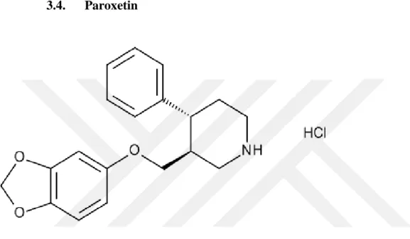 Şekil 3.1 Paroxetin’in molekül yapısı 