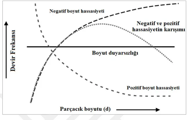 Şekil  1.10.  Belirli  bir  reaksiyon  ve  nanopartikül  katalizör  kombinasyonu  için  nanoparçacık  boyutu  ve  