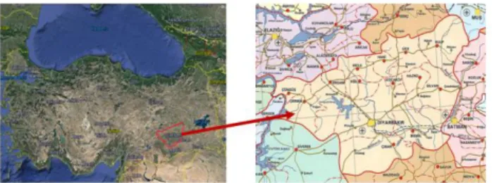 Şekil 1. Çalışma alanı ve konumu 