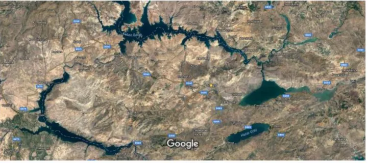 Şekil 1. Elâzığ ilinin uydu görüntüsü 