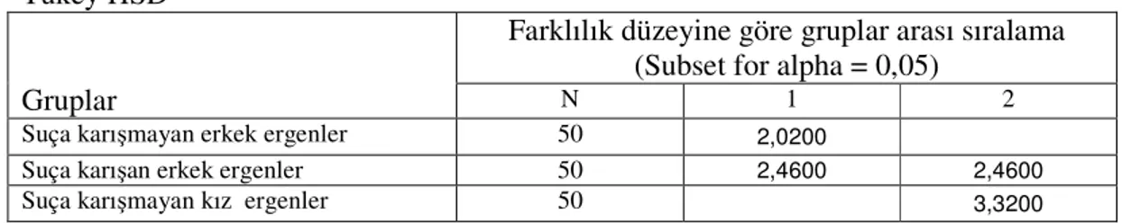 Tablo 8 C  Baş Etme Gücü  Tanımlamalar 