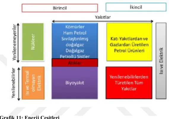 Grafik 11: Enerji Çeşitleri 