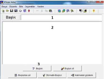 ġekil 17: JClose (boĢluk doldurma etkinliği) ekranı 