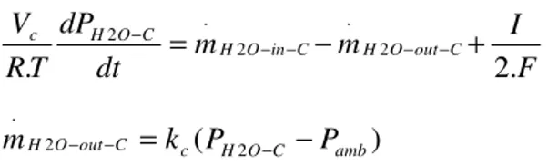 Tablo 4.2. Reaktant akışı model parametreleri 