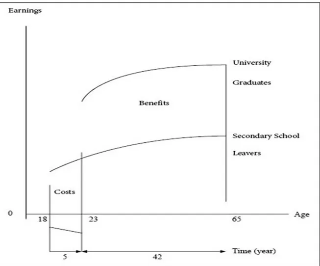 Figure 2-Stylized Age-earnings Profiles 