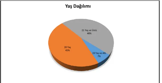 Şekil 7. Pilot Uygulama Grubu Yaş Dağılımı 