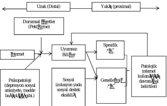 Şekil 1. Davis’in patolojik internet kullanım modeli