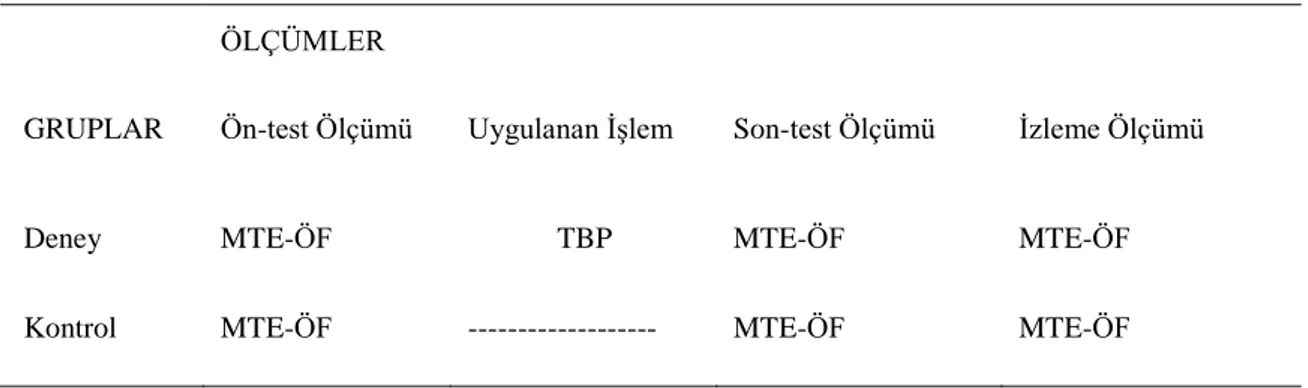 Tablo 2. Deneysel ÇalıĢma AĢamaları  ÖLÇÜMLER 