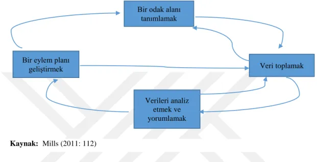 Şekil 3.1:  Döngüsel Eylem Araştırması Modeli 