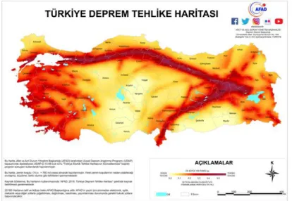 ġekil 3 Türkiye Deprem Tehlike Haritası [15] 