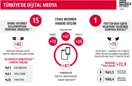 ġekil 7: Türkiye‟de Dijital Medya (Sosyal Medya) 