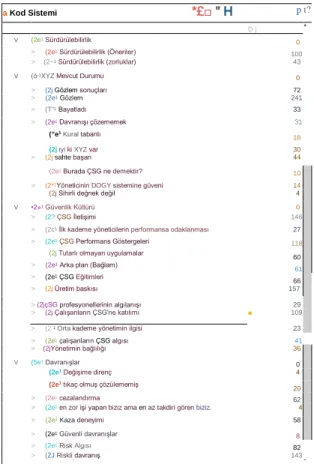 Şekil 12 Kod Sistematiği 
