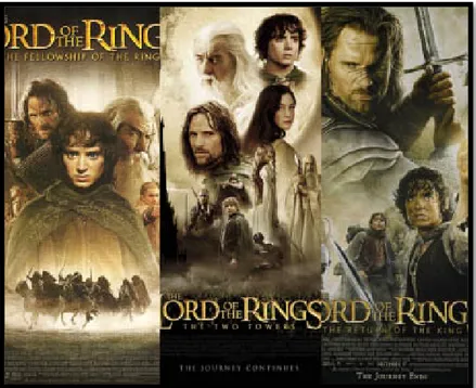 Foto 2.4: The Lord Of The Rings (Yüzüklerin Efendisi) Üçlemesinin Film Afişleri 