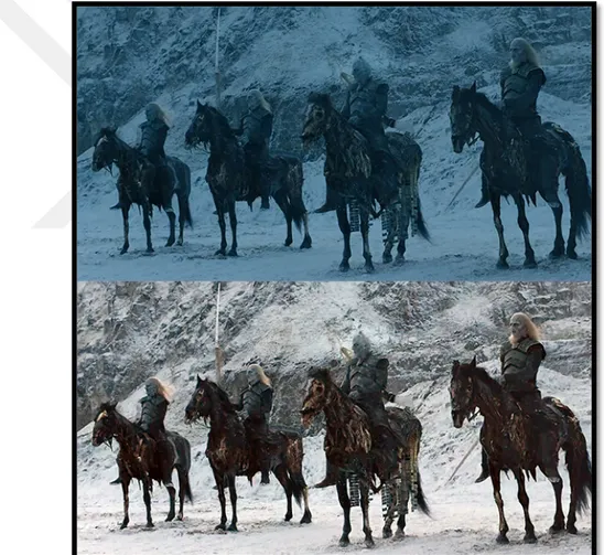 Foto 2.11: Game Of Thrones (Taht Oyunları) Dizisinden Bir Sahnede Color Grading  Örneği 