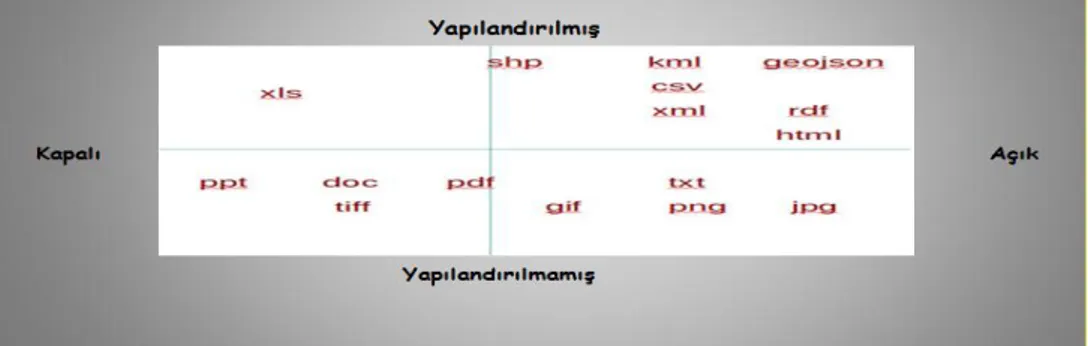 Şekil 1: Veri Formatları  Kaynak:  School of Data