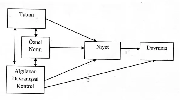 Şekil 1.1.4 - Planlanmış Davranış Modeli (Ajzen, 1985; 1991) 