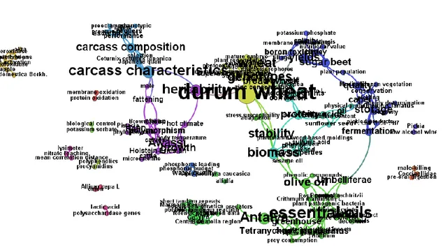 Grafik 4: Web of Science Türkiye Adresli Yayınlar 1996-2001 Yılları Anahtar Sözcük Ağı