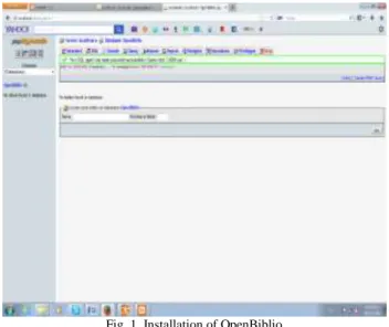 Fig. 2. Customization and use of OpenBiblio 
