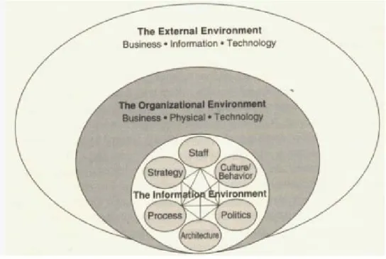 Figure 5 depicts an ecological model for information management developed by Davenport