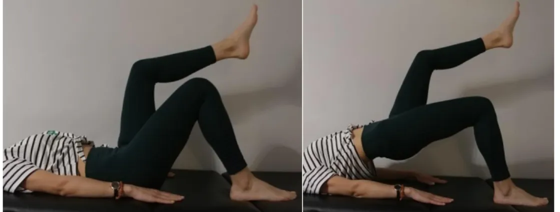 Şekil 3.9. Unilateral köprü kurma egzersizi. 